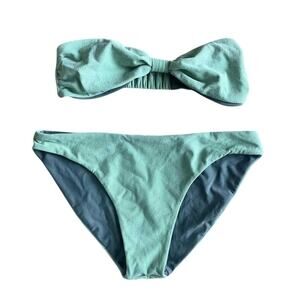 VDM Green French Terry Bikini Set Size S